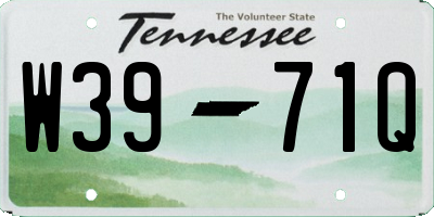 TN license plate W3971Q
