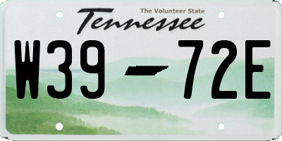 TN license plate W3972E