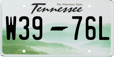 TN license plate W3976L
