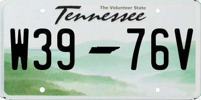 TN license plate W3976V