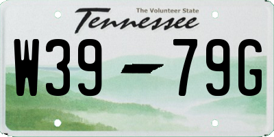 TN license plate W3979G