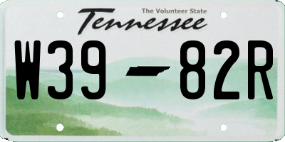 TN license plate W3982R
