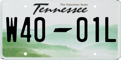 TN license plate W4001L