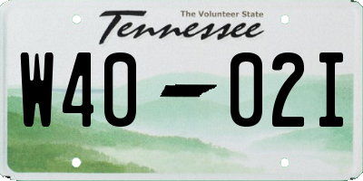 TN license plate W4002I