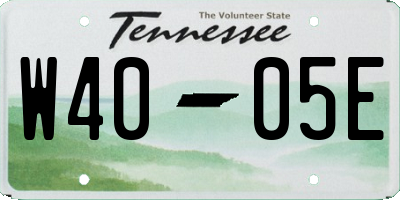 TN license plate W4005E