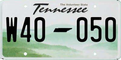 TN license plate W4005O