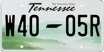 TN license plate W4005R