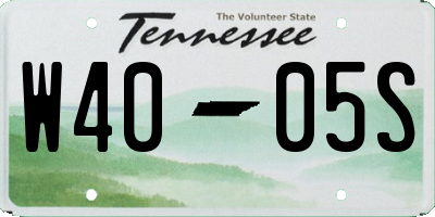 TN license plate W4005S