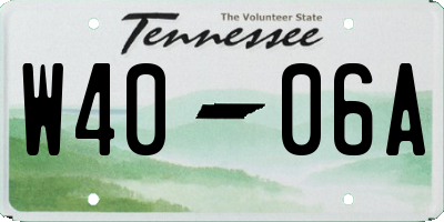 TN license plate W4006A