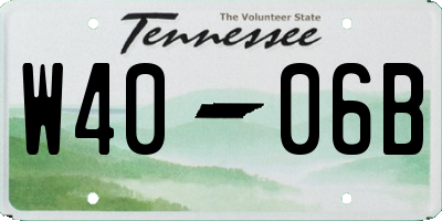 TN license plate W4006B