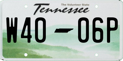 TN license plate W4006P