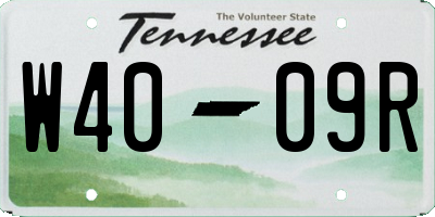 TN license plate W4009R