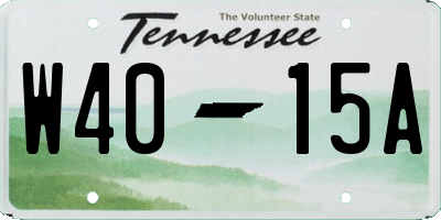 TN license plate W4015A
