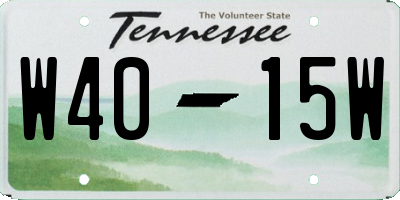 TN license plate W4015W