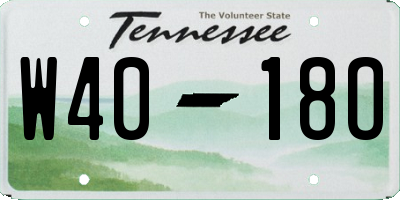 TN license plate W4018O