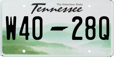 TN license plate W4028Q