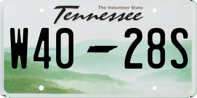 TN license plate W4028S