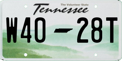 TN license plate W4028T