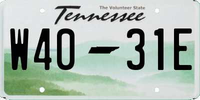 TN license plate W4031E