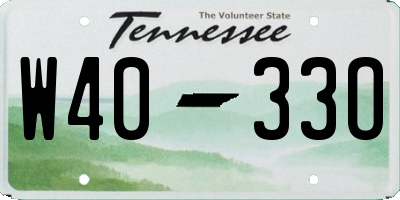 TN license plate W4033O
