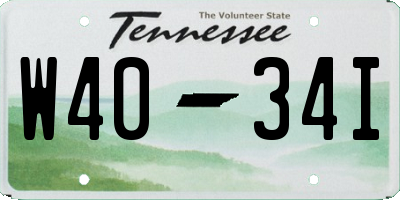 TN license plate W4034I