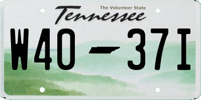 TN license plate W4037I