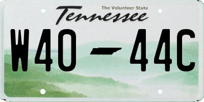 TN license plate W4044C