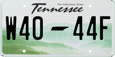TN license plate W4044F