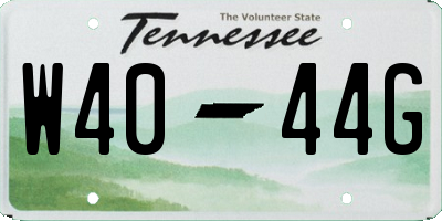 TN license plate W4044G