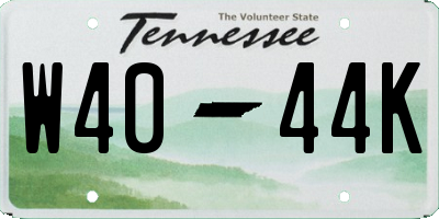 TN license plate W4044K