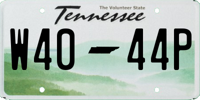 TN license plate W4044P