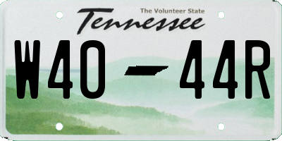 TN license plate W4044R