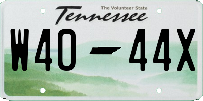 TN license plate W4044X