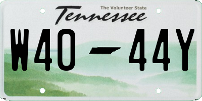 TN license plate W4044Y