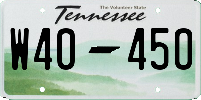 TN license plate W4045O