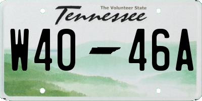TN license plate W4046A