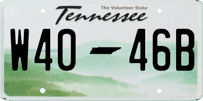 TN license plate W4046B