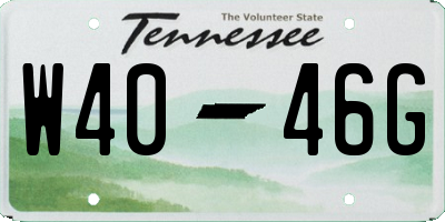 TN license plate W4046G