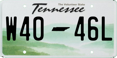 TN license plate W4046L