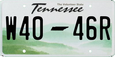 TN license plate W4046R
