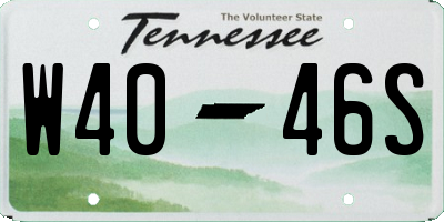 TN license plate W4046S