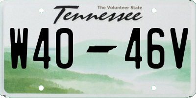 TN license plate W4046V