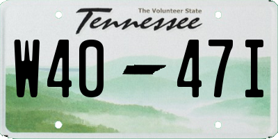 TN license plate W4047I