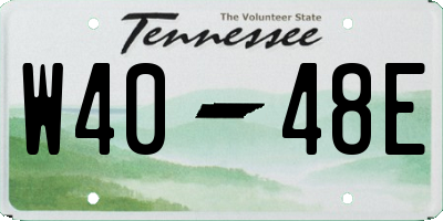 TN license plate W4048E