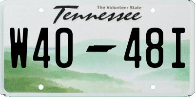 TN license plate W4048I