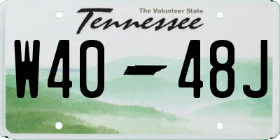 TN license plate W4048J