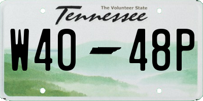 TN license plate W4048P