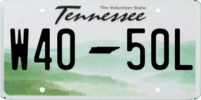 TN license plate W4050L