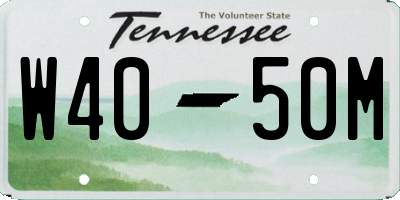 TN license plate W4050M