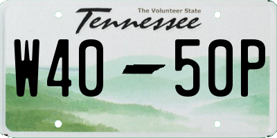 TN license plate W4050P
